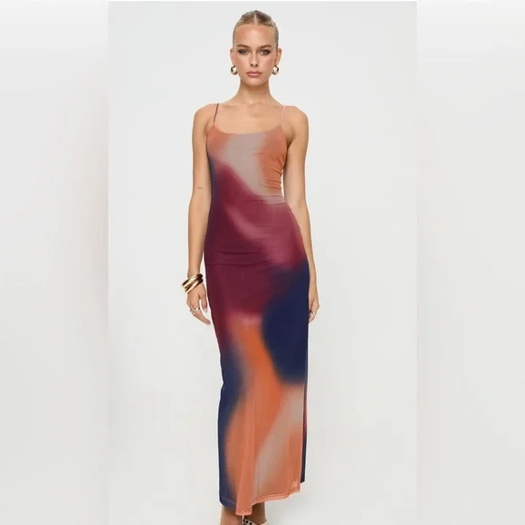 princess polly orange maxi dress Lars Maxi Dress Orange Multi